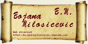 Bojana Milošičević vizit kartica